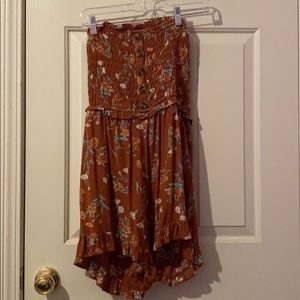 Burnt Orange romper with flowers